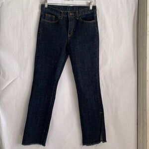 TTOPP Mid-Rise Dark Wash Denim w/ Ankle Split distressed Ankle, size 28 regular